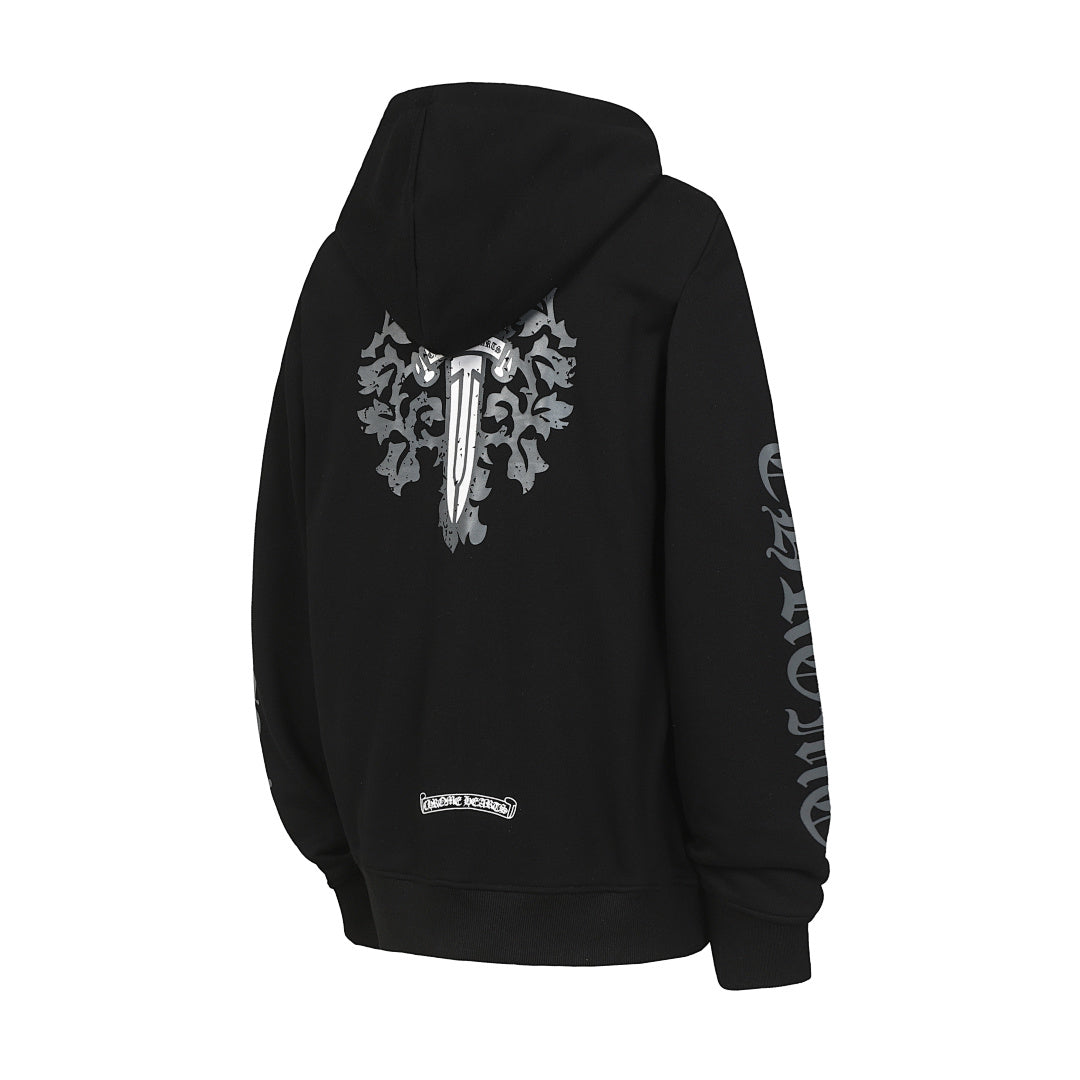 Chrome Hearts Graphic Zip-Up Hoodie