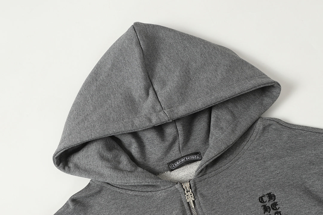 Chrome Hearts Graphic Zip-Up Hoodie