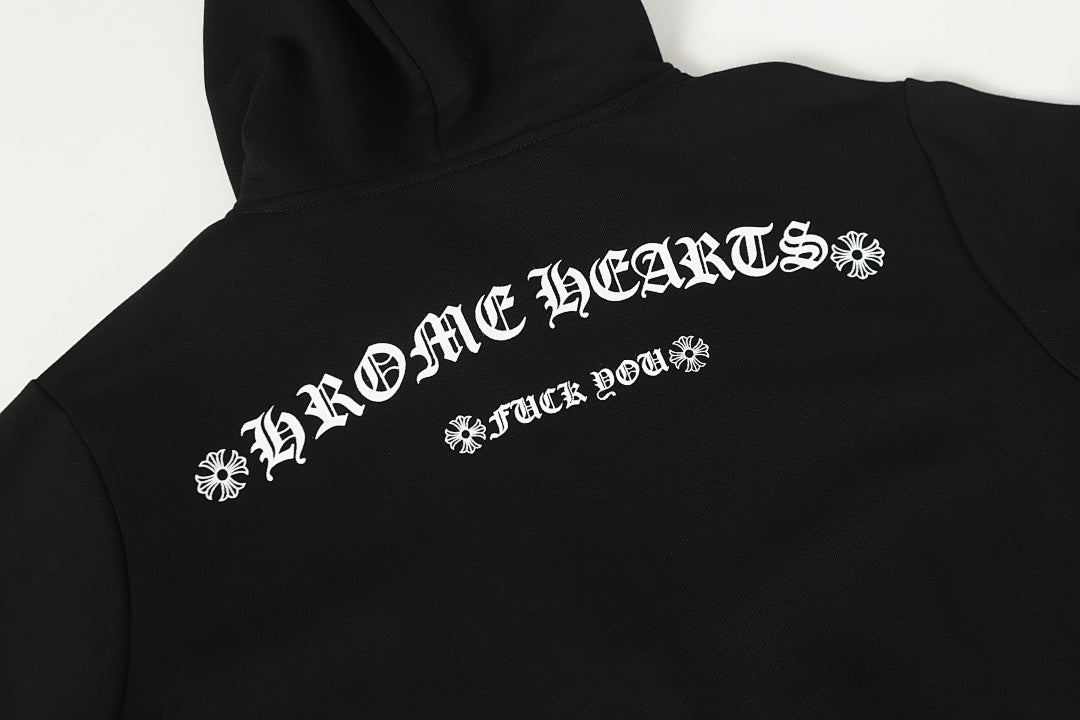 Chrome Hearts Graphic Zip-Up Hoodie