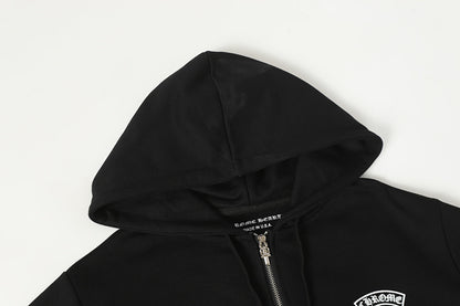 Chrome Hearts Graphic Zip-Up Hoodie