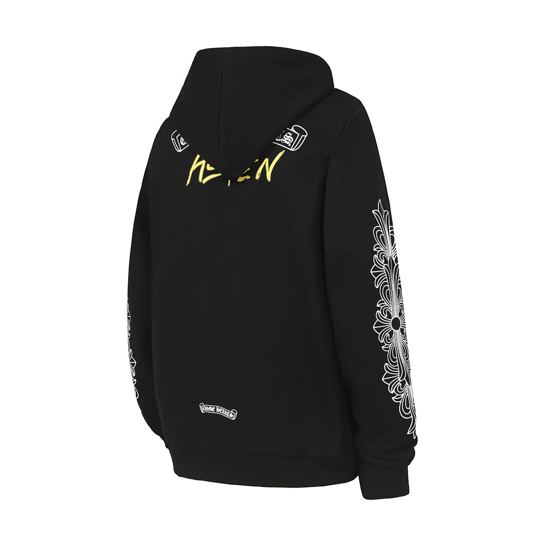 Chrome Hearts Graphic Zip-Up Hoodie