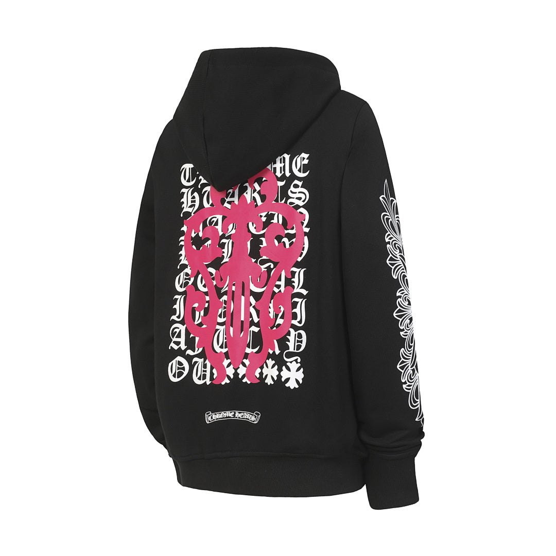 Chrome Hearts Graphic Zip-Up Hoodie