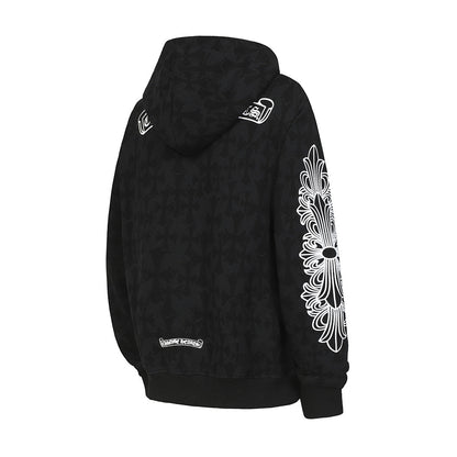 Chrome Hearts Graphic Zip-Up Hoodie