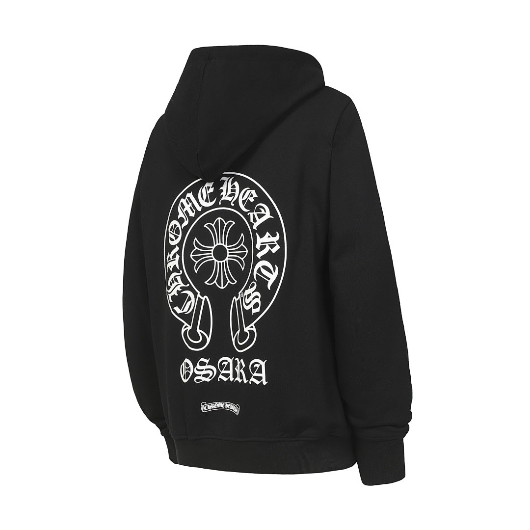 Chrome Hearts Graphic Zip-Up Hoodie