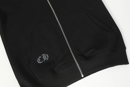 Chrome Hearts Graphic Zip-Up Hoodie