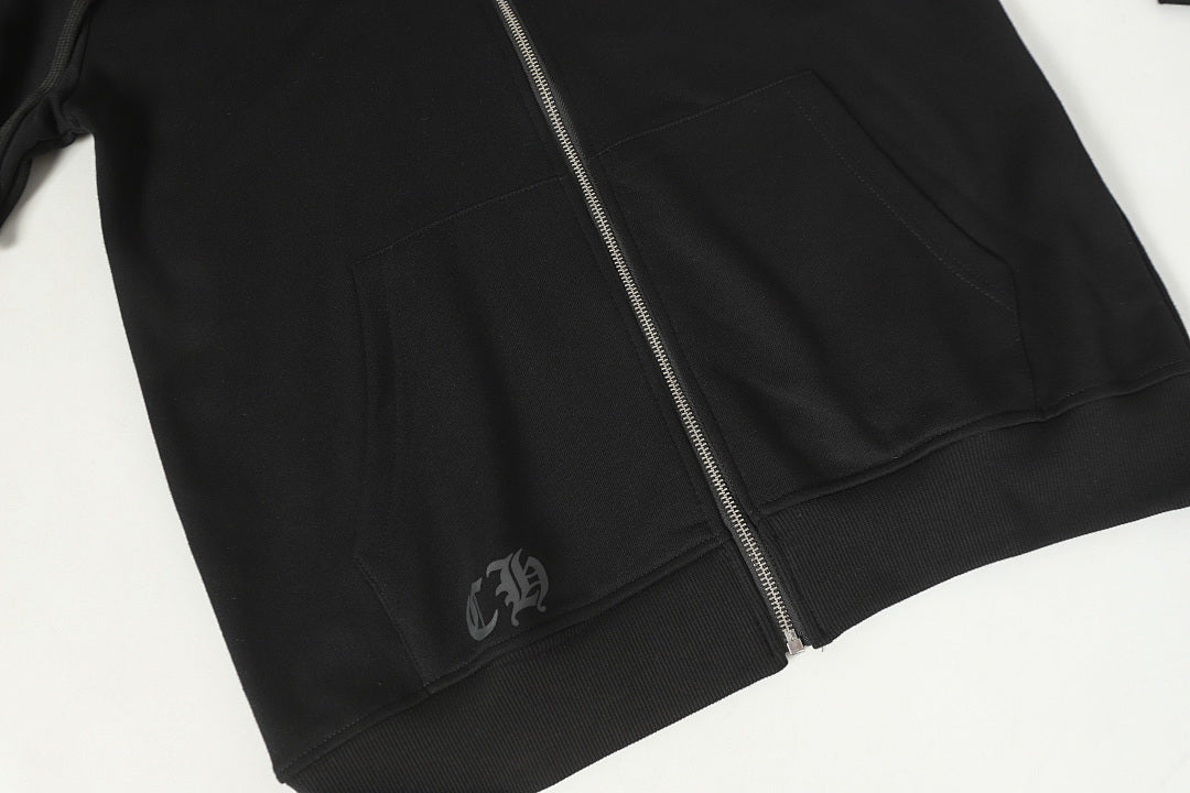 Chrome Hearts Graphic Zip-Up Hoodie