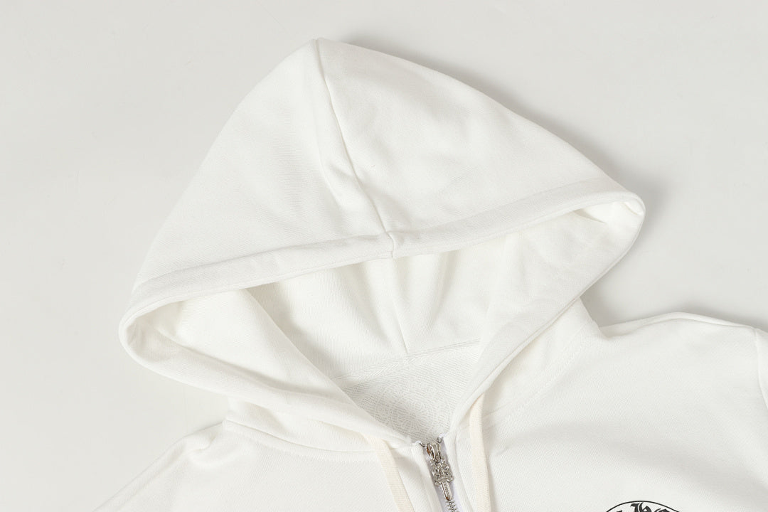 Chrome Hearts Graphic Zip-Up Hoodie