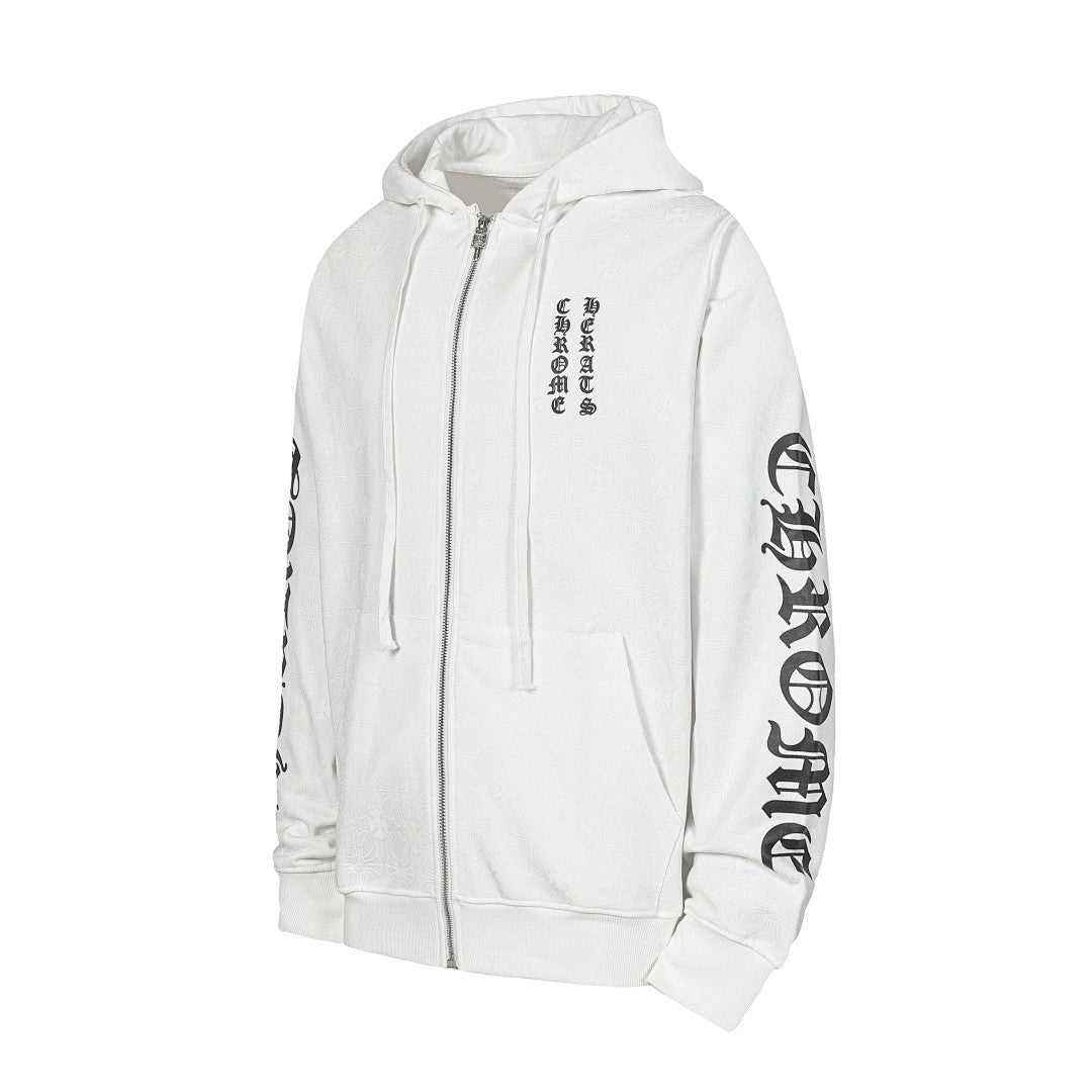 Chrome Hearts Graphic Zip-Up Hoodie