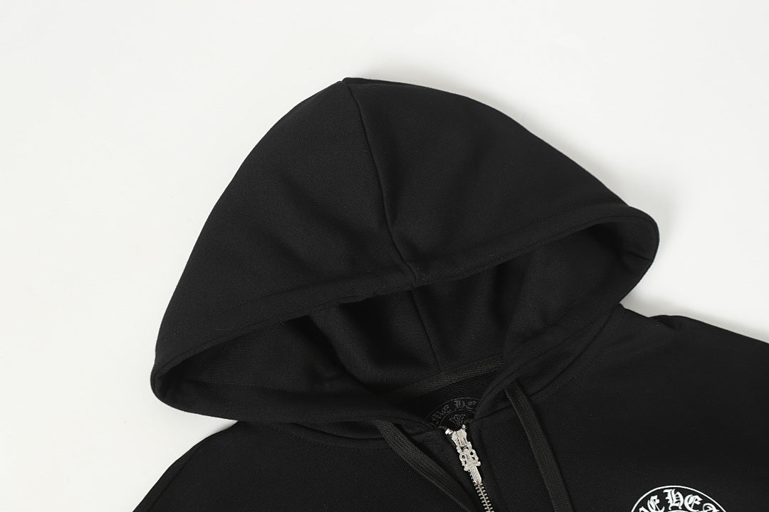 Chrome Hearts Graphic Zip-Up Hoodie