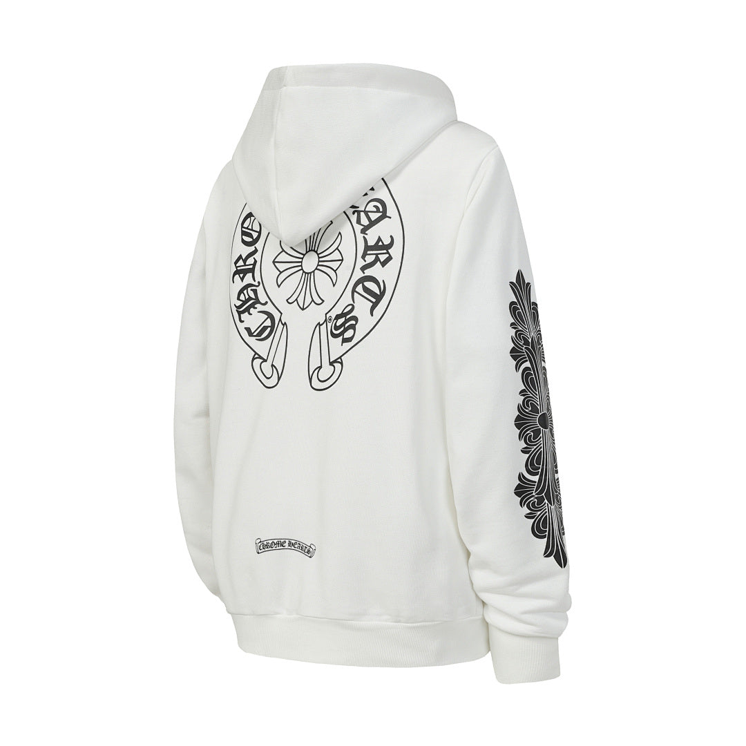 Chrome Hearts Graphic Zip-Up Hoodie