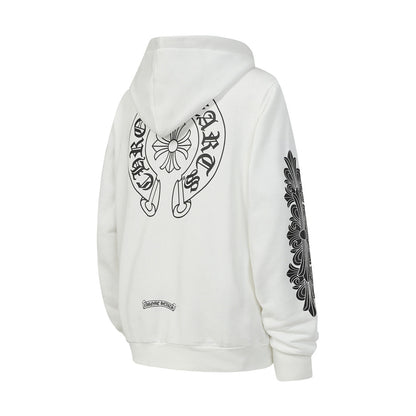 Chrome Hearts Graphic Zip-Up Hoodie