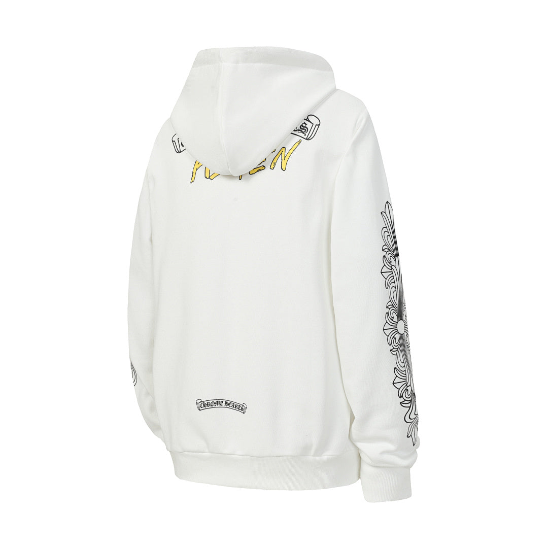 Chrome Hearts Graphic Zip-Up Hoodie
