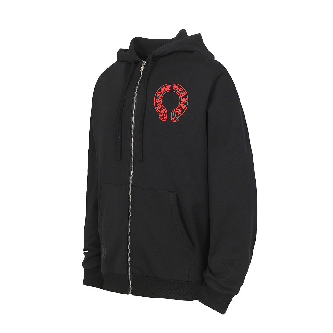 Chrome Hearts Graphic Zip-Up Hoodie