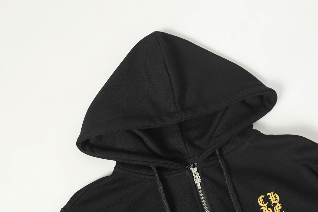Chrome Hearts Graphic Zip-Up Hoodie