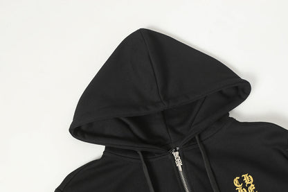 Chrome Hearts Graphic Zip-Up Hoodie