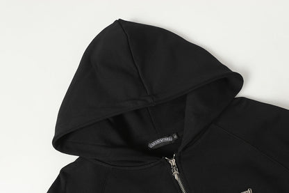Chrome Hearts Graphic Zip-Up Hoodie