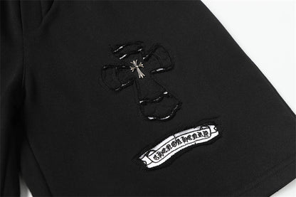 Chrome Hearts Distressed Cotton Shorts | Luxury Streetwear