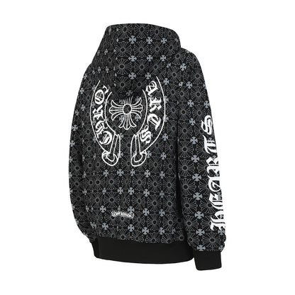 Chrome Hearts Graphic Zip-Up Hoodie