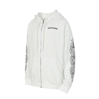 Chrome Hearts Graphic Zip-Up Hoodie