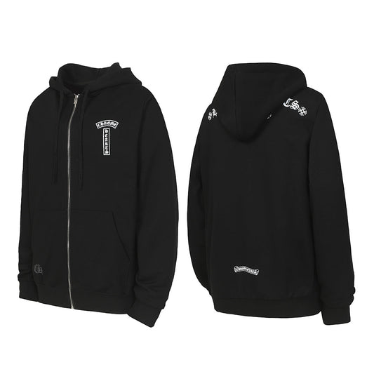 Chrome Hearts Graphic Zip-Up Hoodie