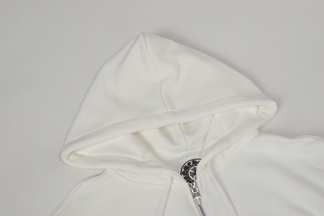 Chrome Hearts Graphic Zip-Up Hoodie