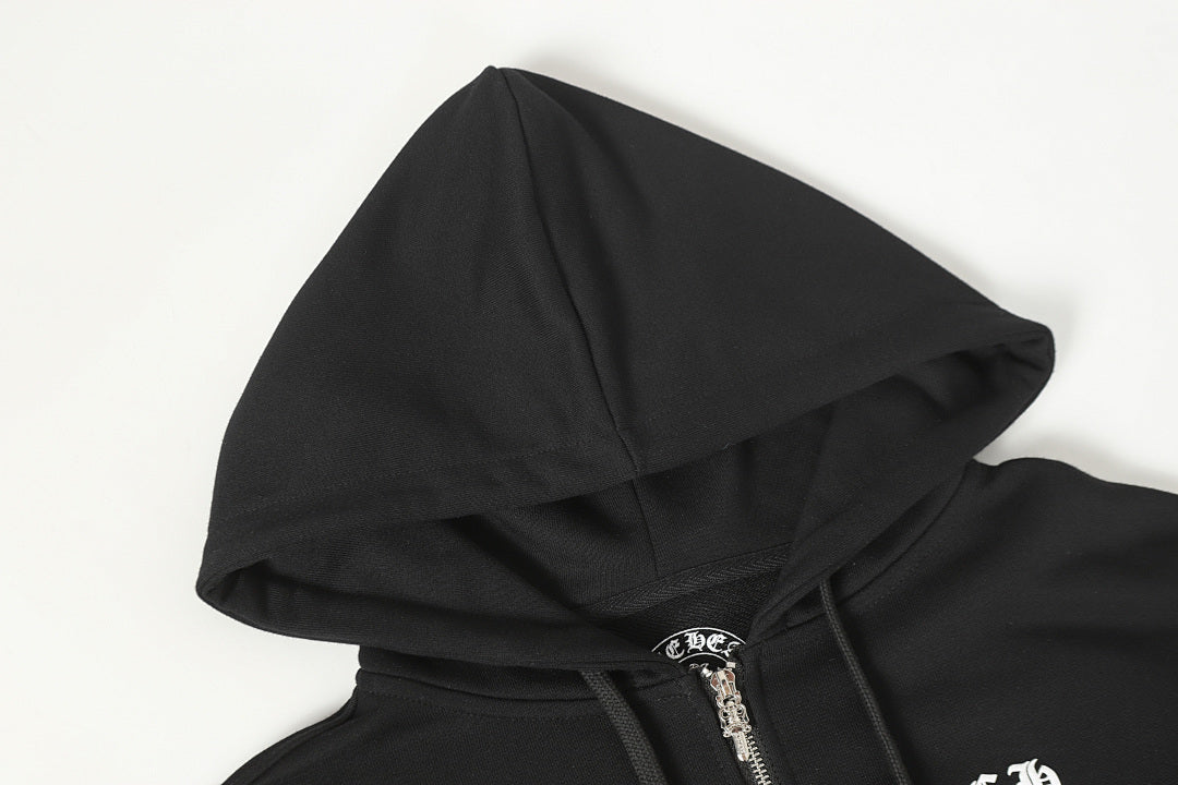 Chrome Hearts Graphic Zip-Up Hoodie