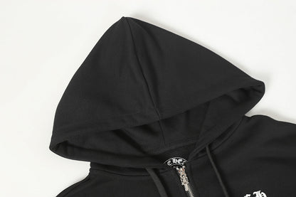 Chrome Hearts Graphic Zip-Up Hoodie