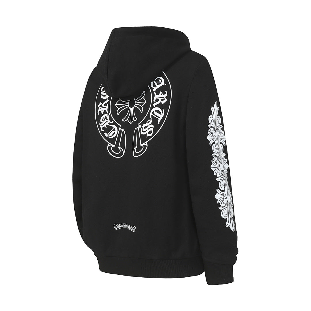 Chrome Hearts Graphic Zip-Up Hoodie