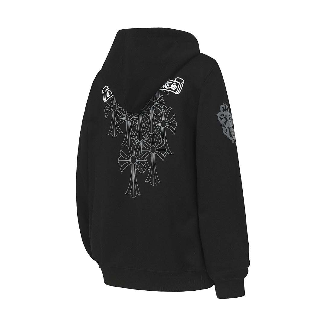 Chrome Hearts Graphic Zip-Up Hoodie
