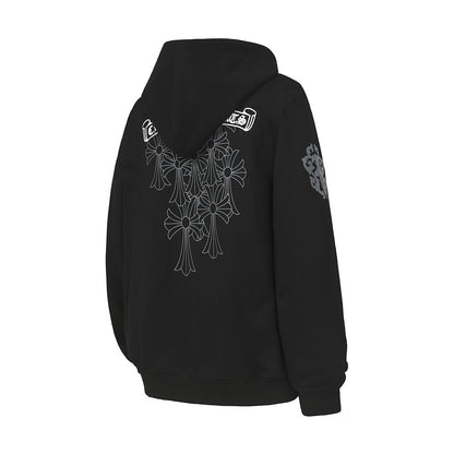 Chrome Hearts Graphic Zip-Up Hoodie