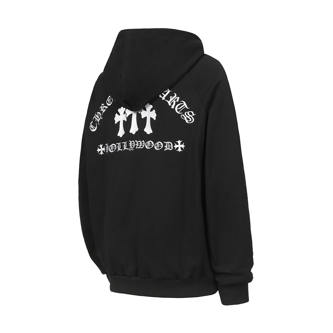 Chrome Hearts Graphic Zip-Up Hoodie