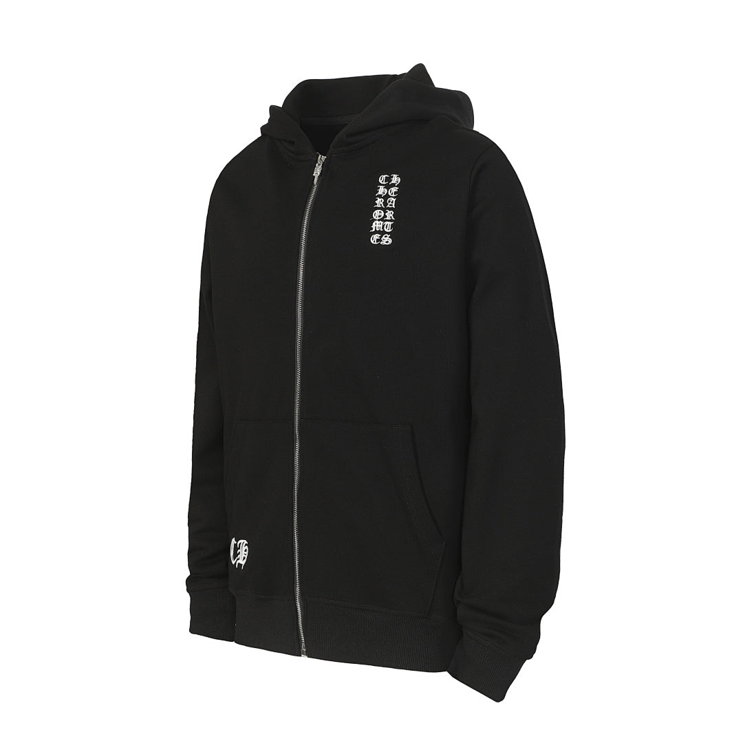 Chrome Hearts Graphic Zip-Up Hoodie
