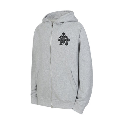 Chrome Hearts Graphic Zip-Up Hoodie