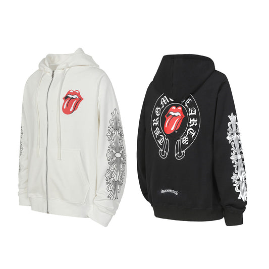 Chrome Hearts Graphic Zip-Up Hoodie