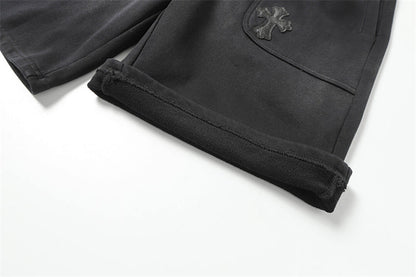 Chrome Hearts Distressed Cotton Shorts | Luxury Streetwear