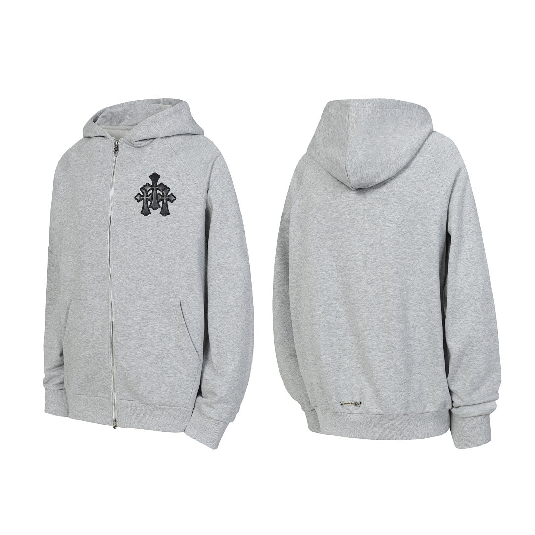 Chrome Hearts Graphic Zip-Up Hoodie