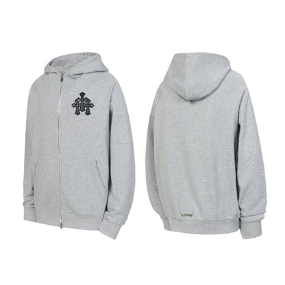 Chrome Hearts Graphic Zip-Up Hoodie