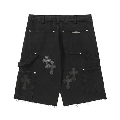 Chrome Hearts Distressed Denim Jeans | Stretch Tapered Fit