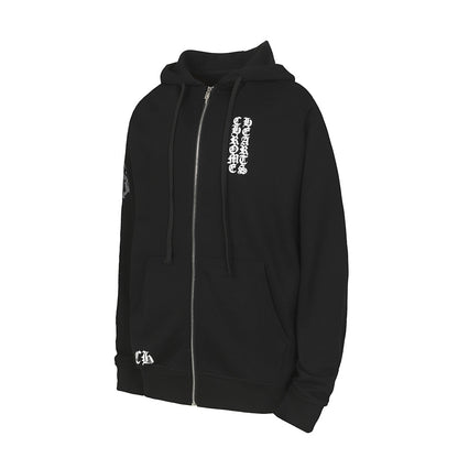 Chrome Hearts Graphic Zip-Up Hoodie