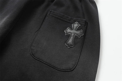 Chrome Hearts Distressed Cotton Shorts | Luxury Streetwear