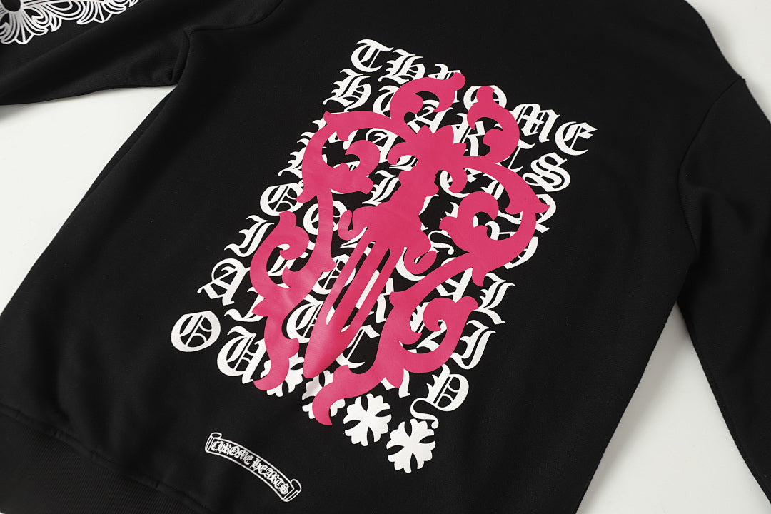 Chrome Hearts Graphic Zip-Up Hoodie