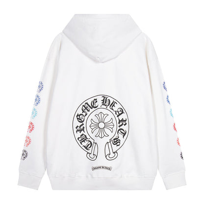 Chrome Hearts Graphic Zip-Up Hoodie