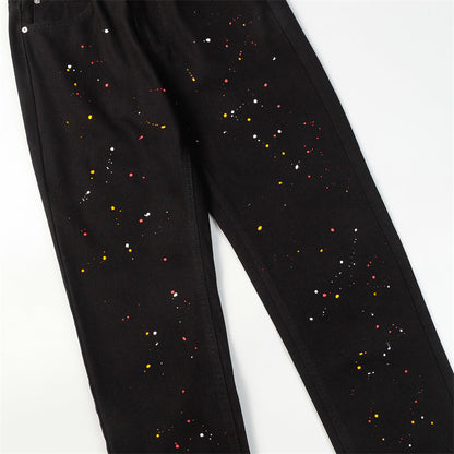 Chrome Hearts Distressed Denim Jeans | Stretch Tapered Fit