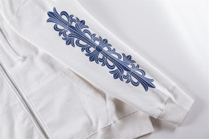 Chrome Hearts Graphic Zip-Up Hoodie