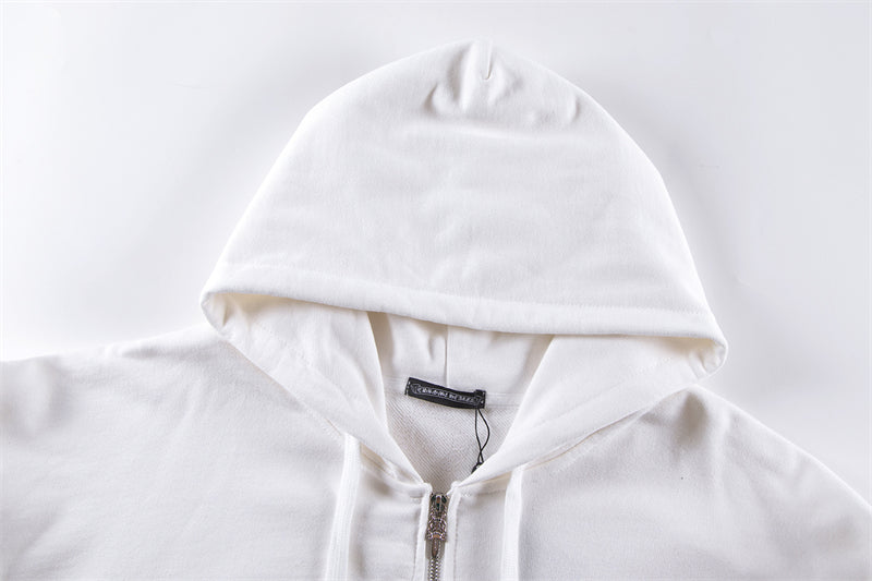 Chrome Hearts Graphic Zip-Up Hoodie